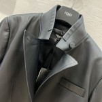 Fendi temperament short jacket leather jacket